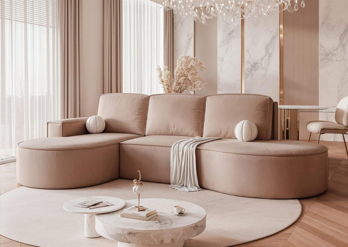 ECKSOFA Arlet Mit Schlaffunktion - Braun, Holzwerkstoff/Textil (277/156cm) - Fun Möbel