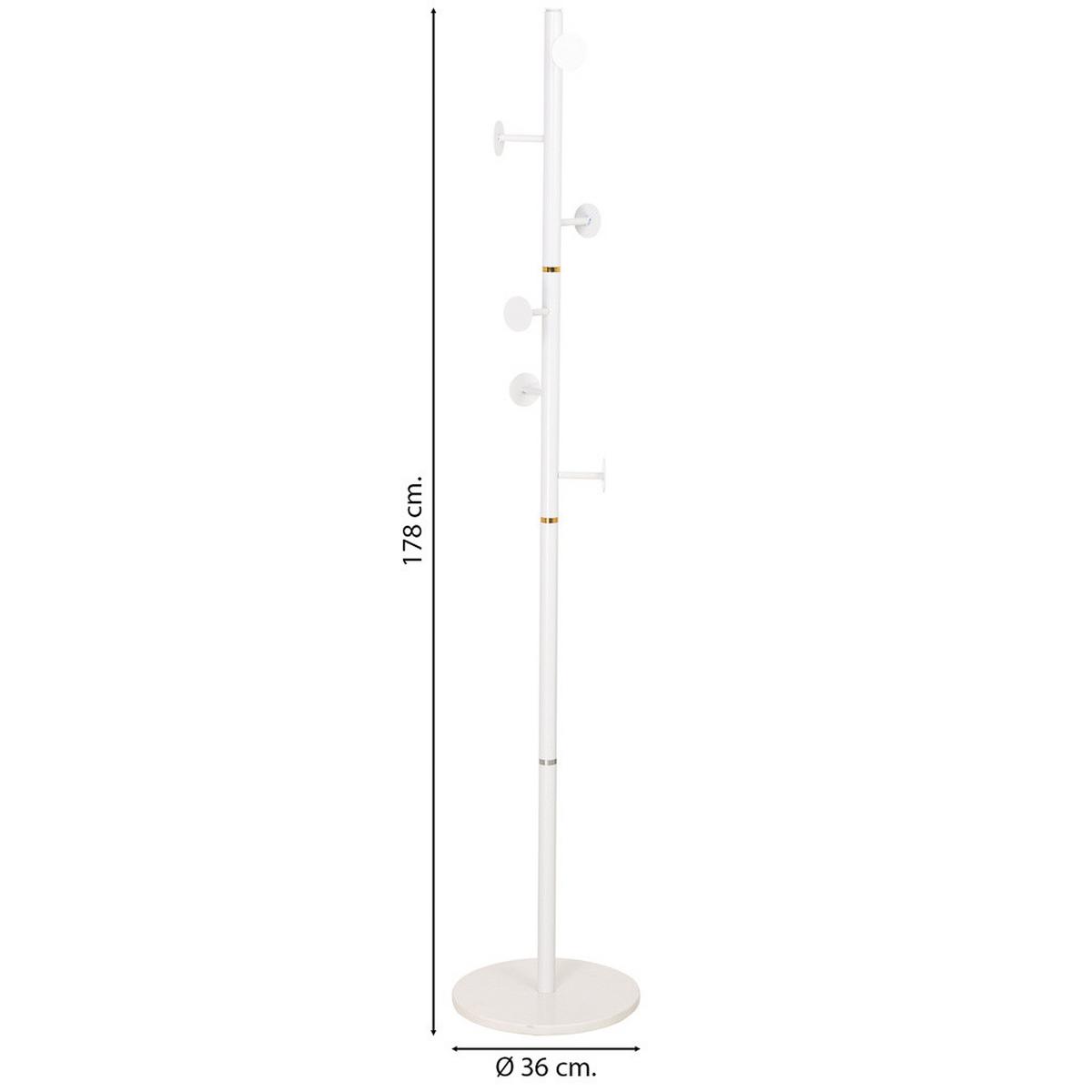 GARDEROBE aus metall - Weiß, Metall (36/178/36cm) - Wanderlust
