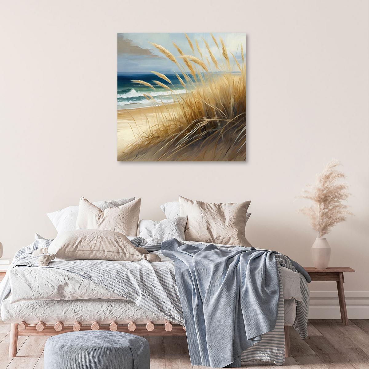 WANDBILD strand meeresdünen natur - Beige, Textil (50/50cm) - Feeby