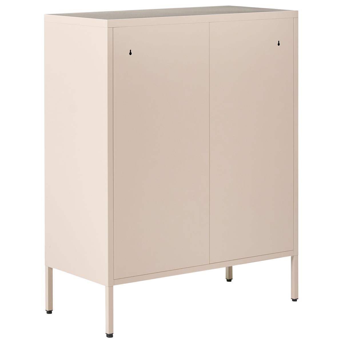 SCHRANK Metall Beige Wakatipu - Beige, Metall (80/102/40cm) - Beliani