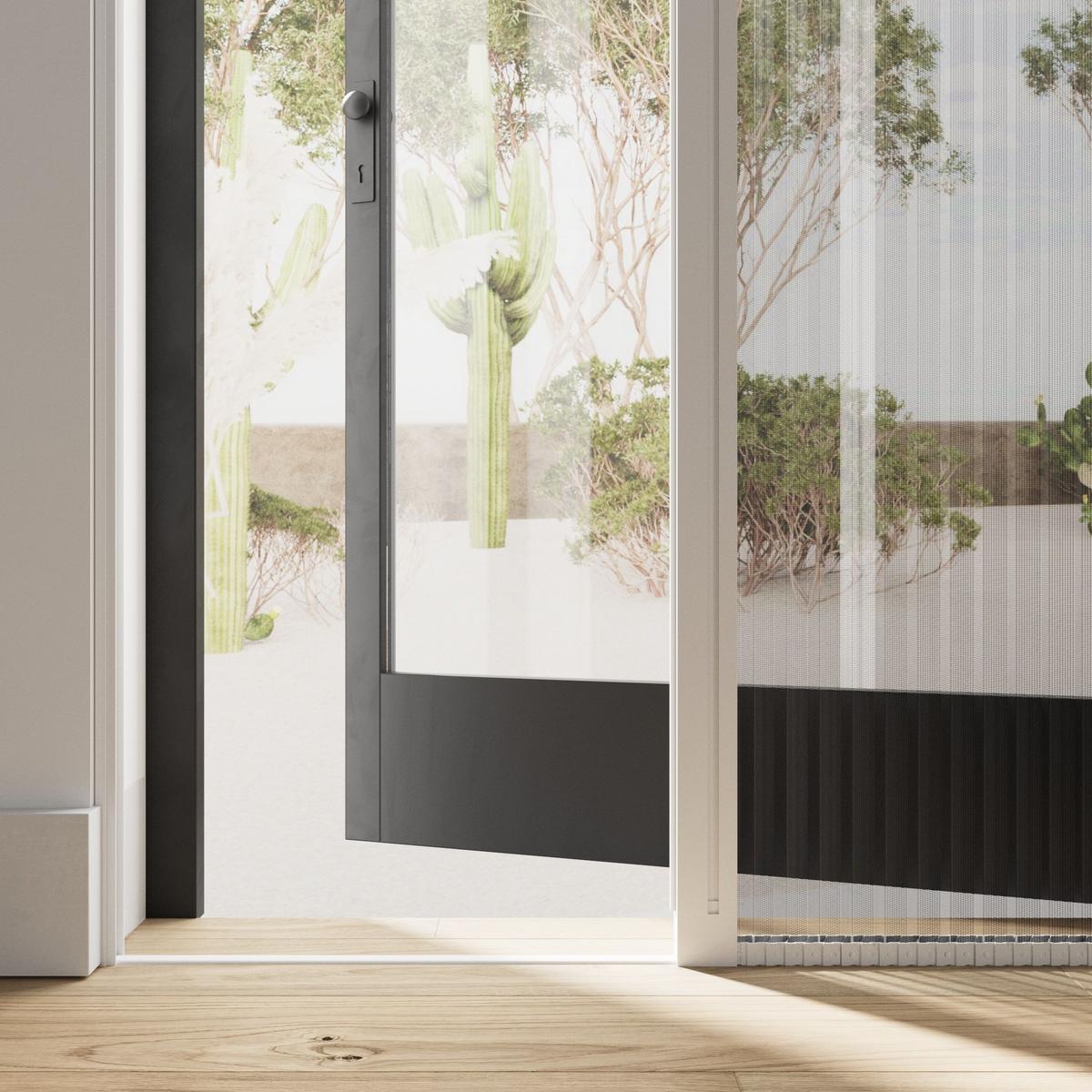 INSEKTENSCHUTZTÜR plissiert weiß - Weiß, Textil (96/200/3.7cm) - Cocoon Home Concepts