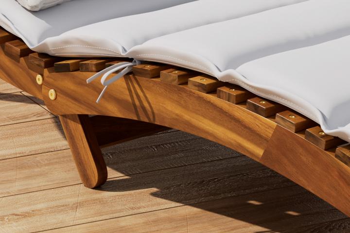 Gartenliege Echtholz Akazie geölt geschwungen