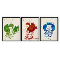 POSTER Set Mit 3 Mafalda Aquarell 30X40cm Rahmenlos - Klar, Papier (30/5/40cm) - Nacnic