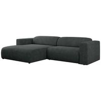 OFERTA WYCOFANA ECKSOFA PASADENA Dunkelgrau Struktur Links Seite - Dunkelgrau/Schwarz, Kunststoff/Textil (180/288cm) - MKS