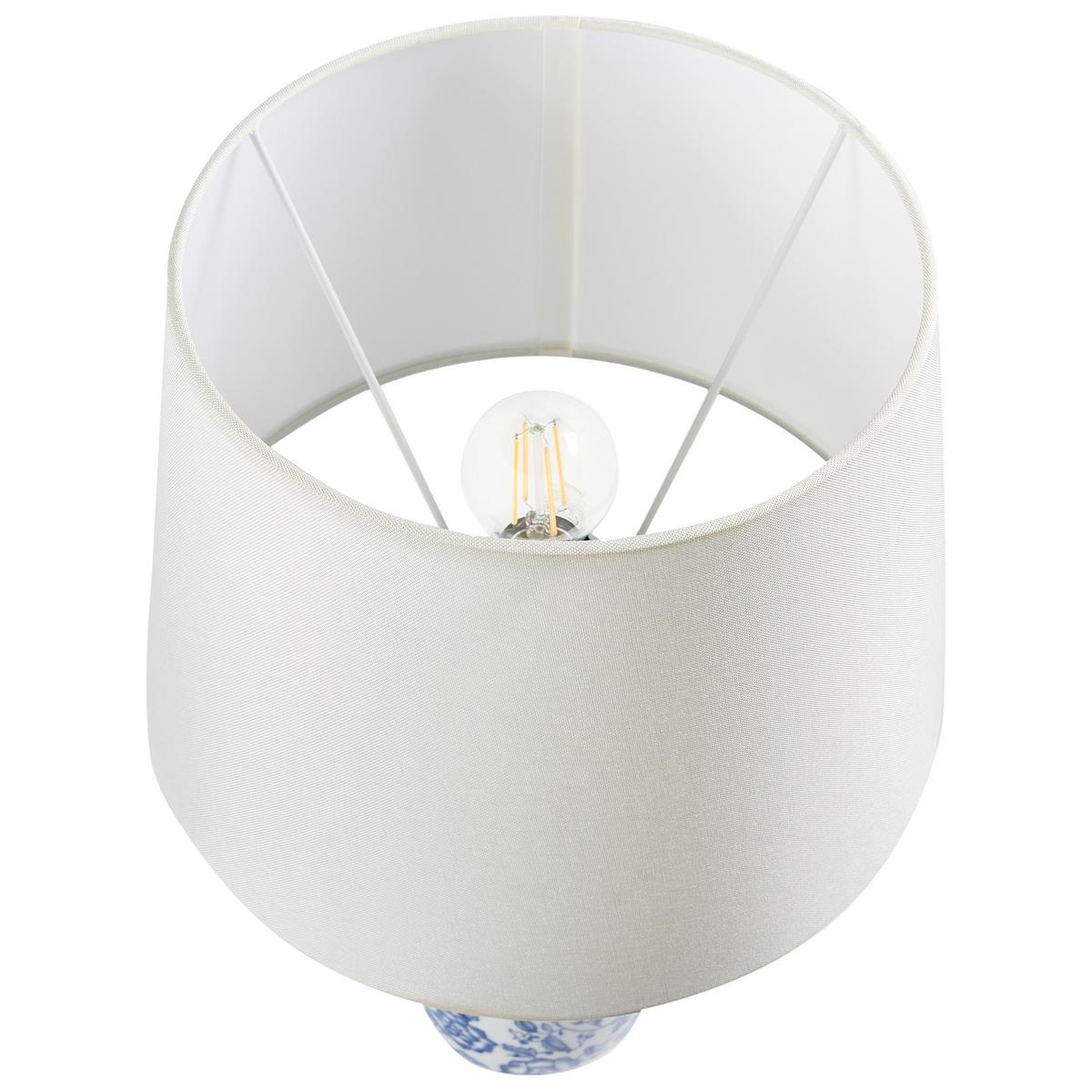 TISCHLEUCHTE Blau/Weiß Aibonito - Blau/Weiß, Keramik (33/33/56cm) - Beliani