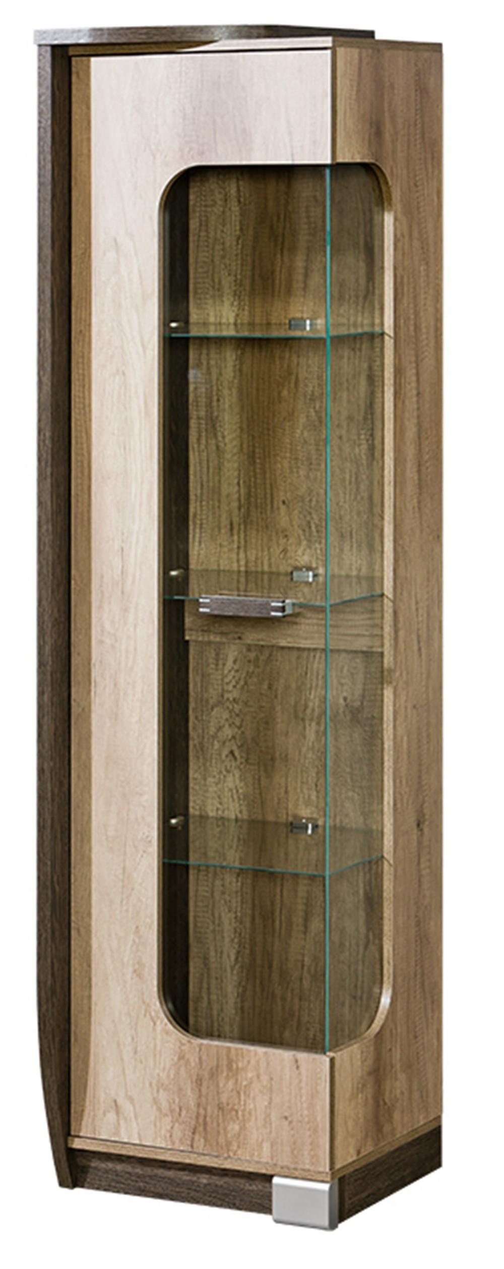 VITRINE PALMERO 192,5/50 cm in Braun - Braun, Holzwerkstoff (50/192.5/46cm) - MASSENO