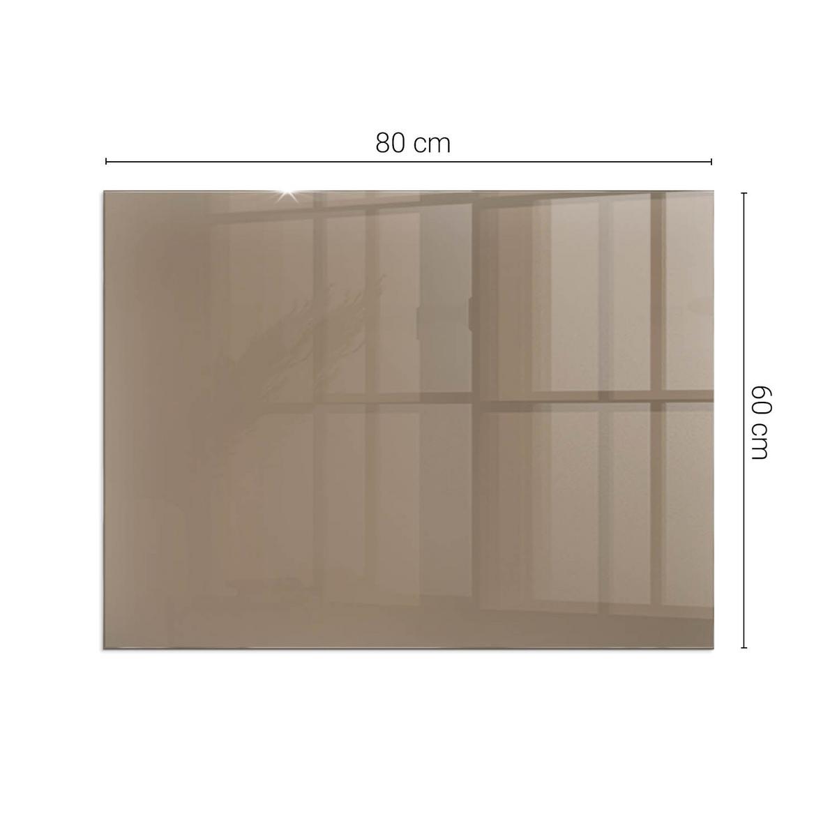 GLASPLATTE für Kamin 80x60 cm - Braun, Glas (80/60/0.4cm) - TULUP