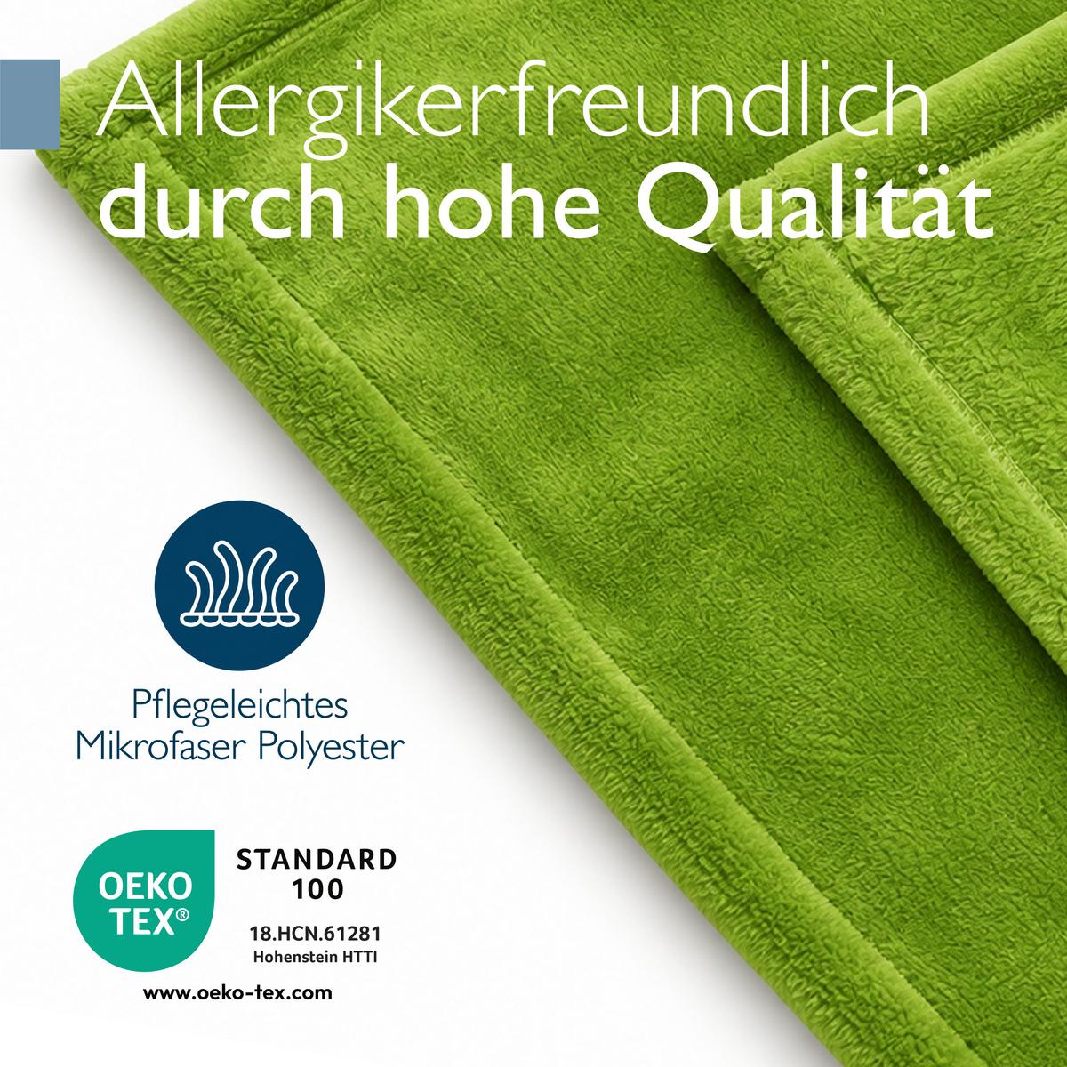 DECKE Aurelia 150/200 cm Grün - Grün, Textil (200/150cm) - Beautissu 