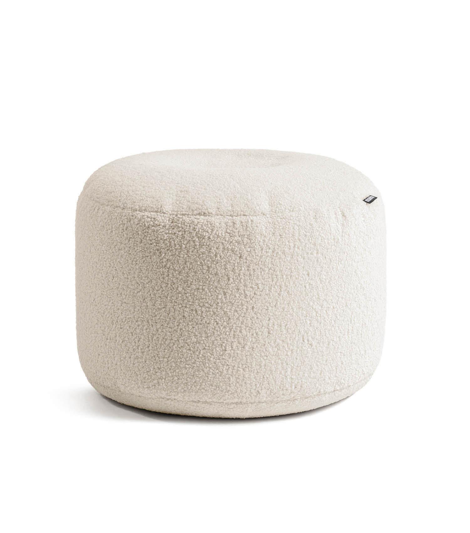 POUF Bouclé Mochi - Beige, Textil (50/30/50cm) - Mokebo