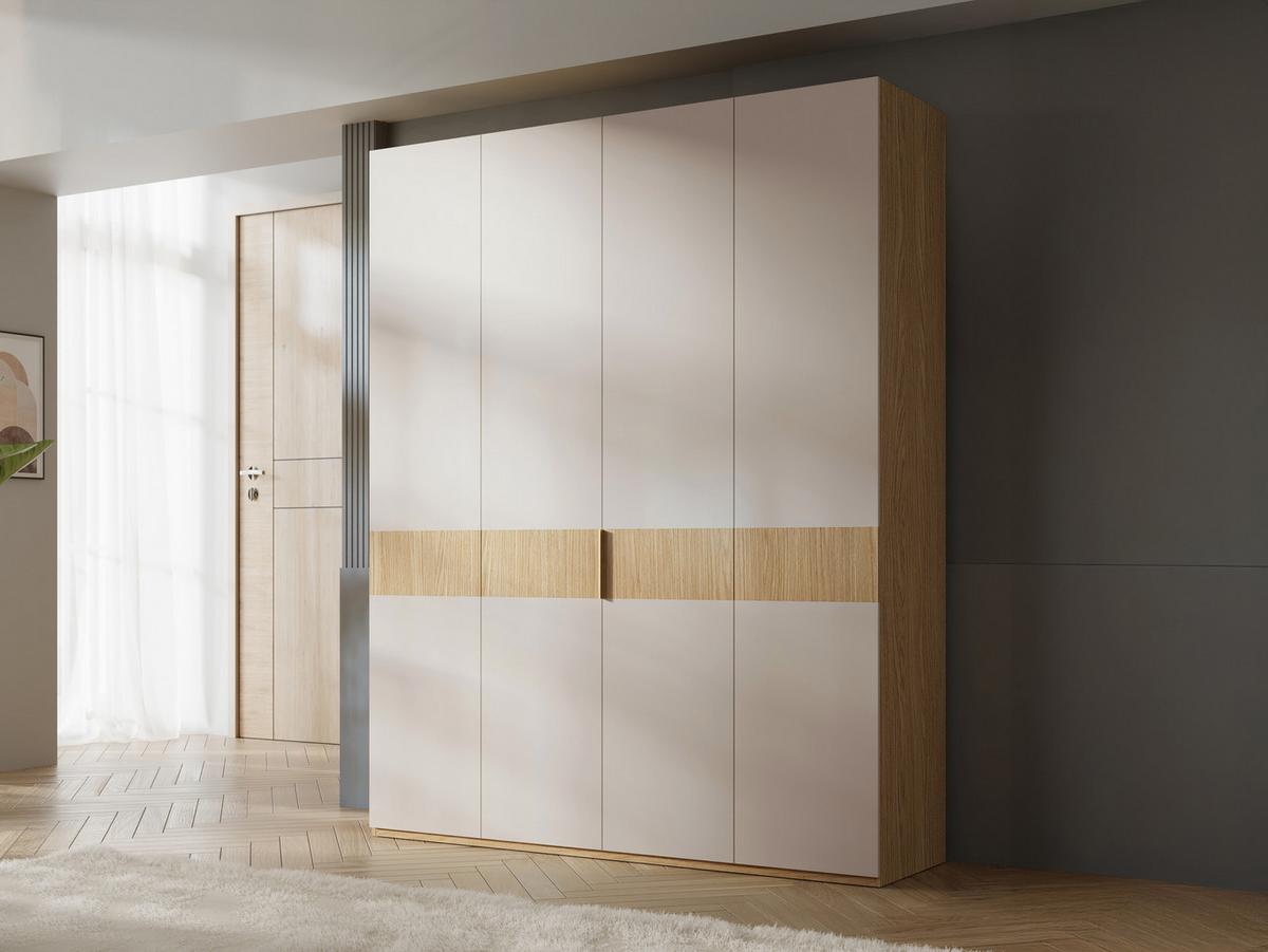 KLEIDERSCHRANK Soreno 180 4D - Eichefarben/Beige, Holzwerkstoff/Kunststoff (180/237/60cm) - MIRJAN24