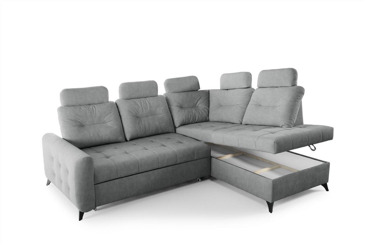 ECKSOFA Wendie - Grau, Holzwerkstoff/Textil (250/200cm) - Fun Möbel