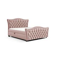 BOXBETT Turhan In Elisa Velvet - Rosa, Holzwerkstoff/Textil (160/200cm) - Fun Möbel