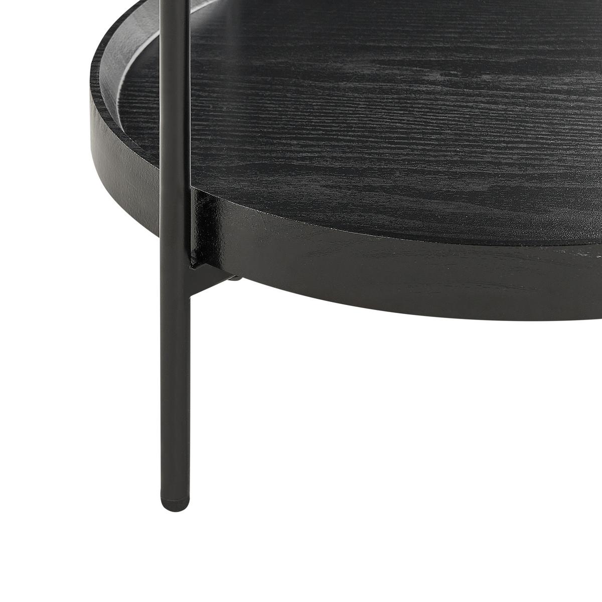 BEISTELLTISCH Schwarz Evart - Schwarz, Holzwerkstoff (45/45/64cm) - Beliani