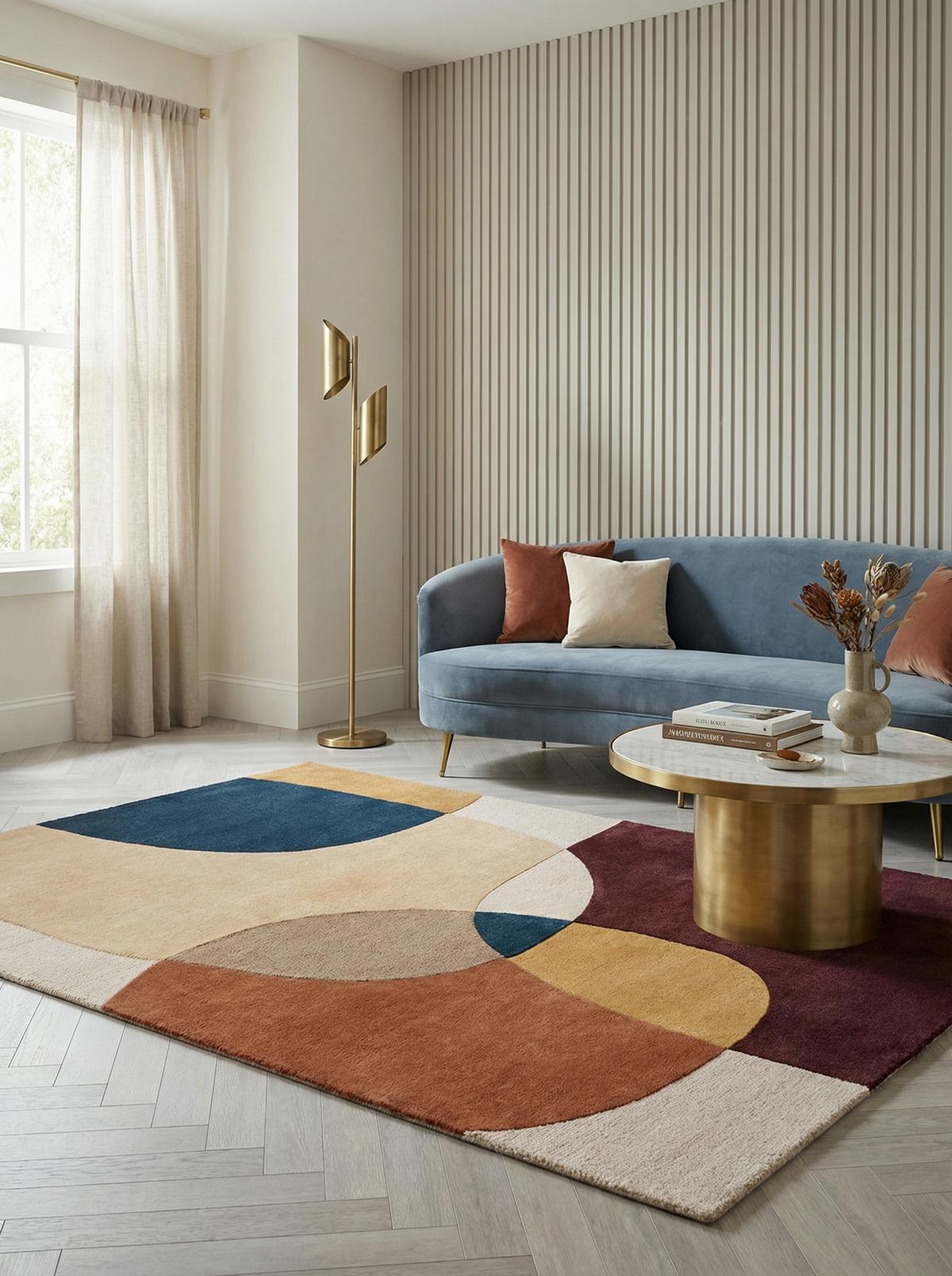 TEPPICH aus Wolle AIRE in Lila, abstrakt, 160 x 230 cm - Multicolor, Textil (230/160cm) - KADIMA DESIGN