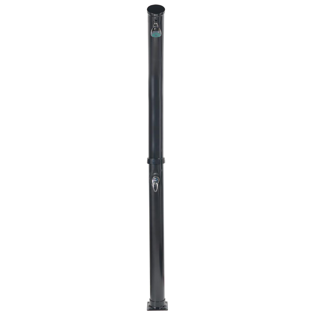 FREISTEHENDE solarbetriebene Gartendusche Schwarz Engabao - Schwarz, Kunststoff (16/217/16cm) - Beliani