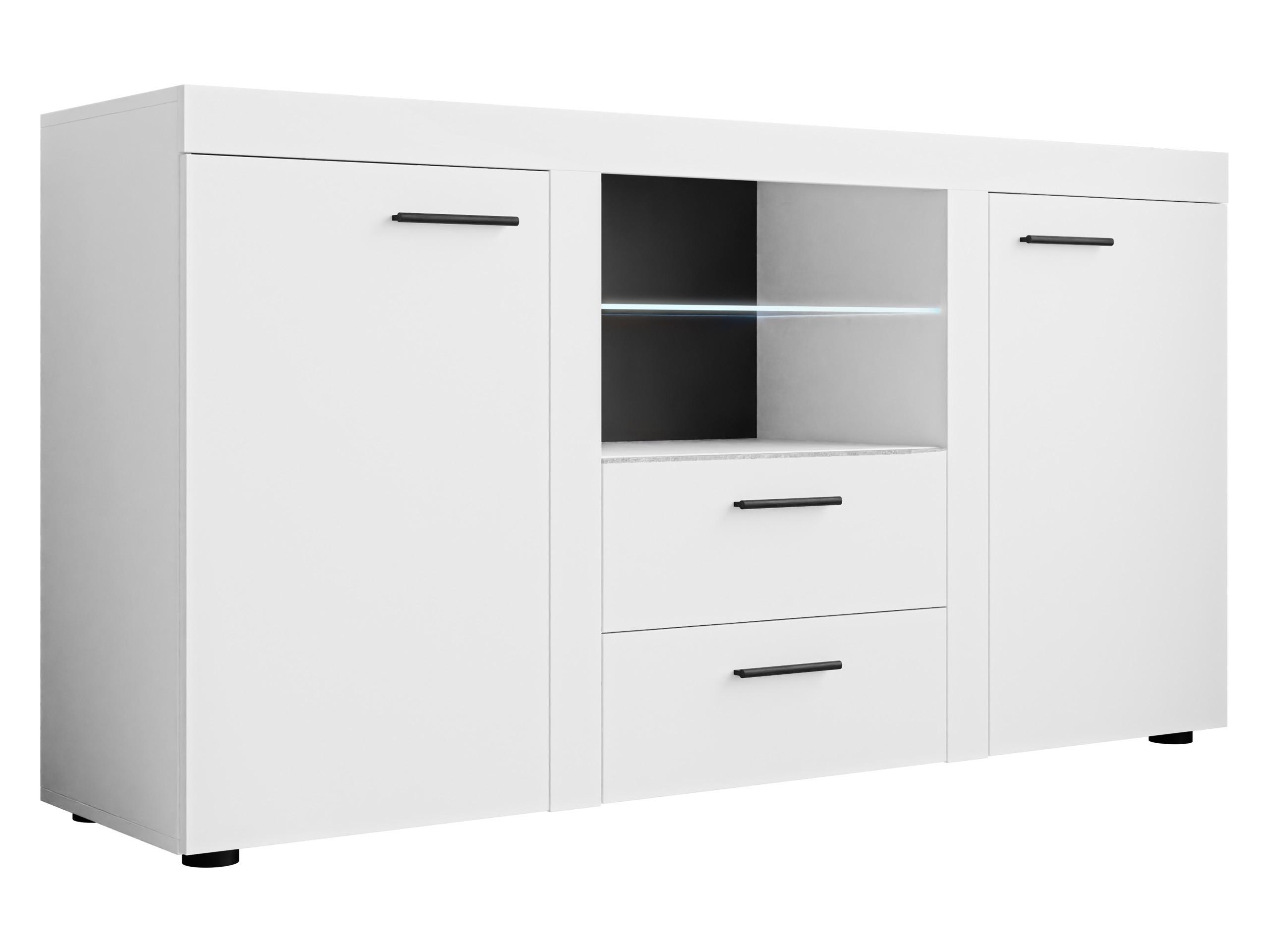 KOMMODE Rumba mit LED Beleuchtung - Weiß, Holzwerkstoff (156/82/40cm) - MIRJAN24