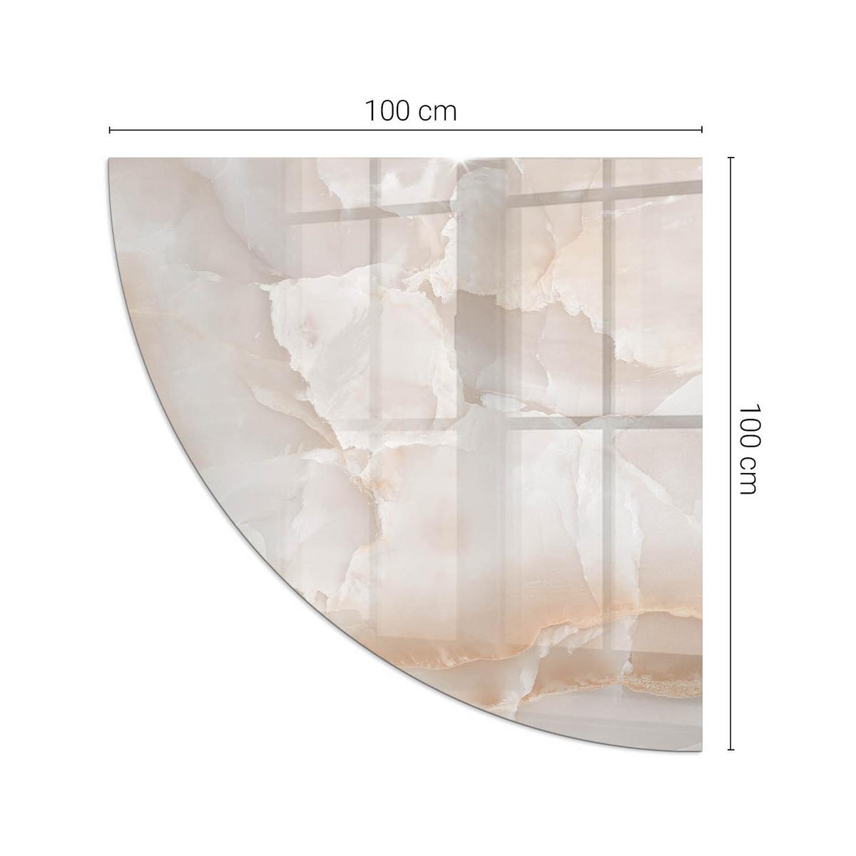 GLASPLATTE für Kamin 100x100 cm - Beige, Glas (100/100/0.4cm) - TULUP