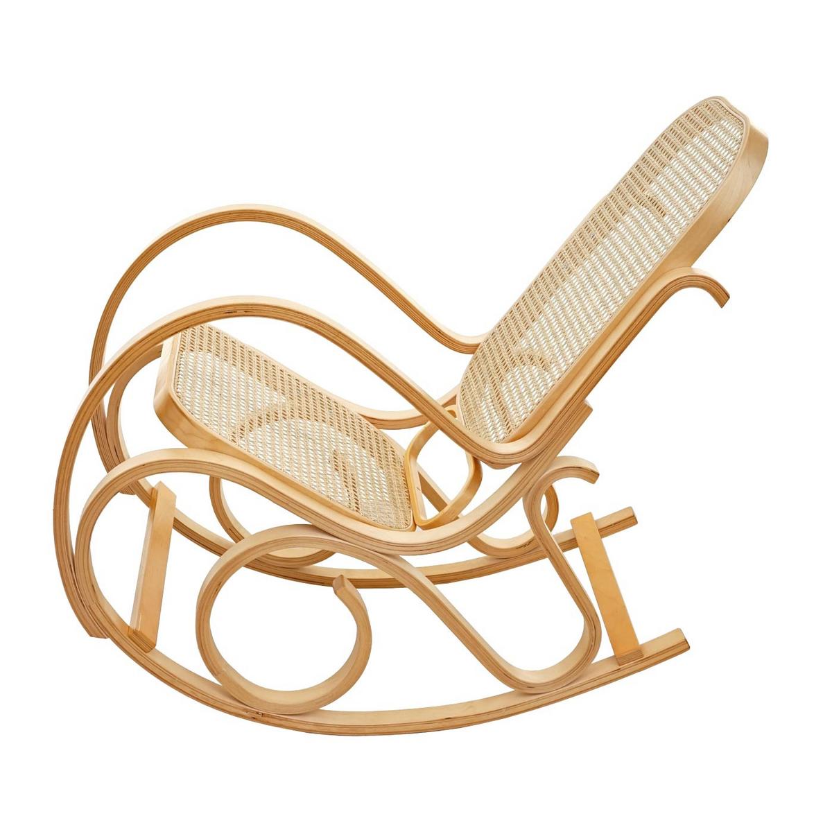 SCHAUKELSTUHL Eiche Dekor - Eichefarben/Beige, Holz (55/90/96cm) - MCW