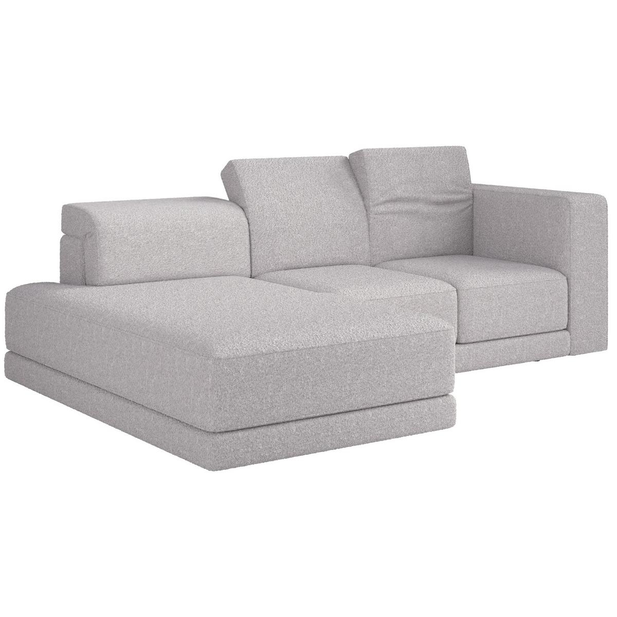 ECKSOFA Novals L-Form, 4-Sitzer, links 278 cm - Hellgrau/Schwarz, Holz/Kunststoff (278/168cm) - Selsey