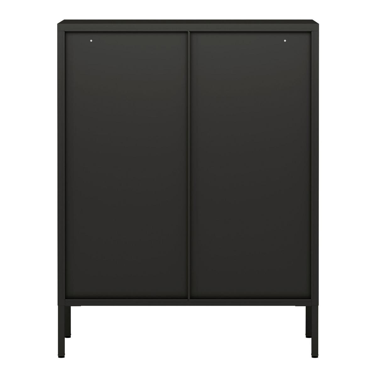 VITRINE Fauske - Schwarz, Metall (80/101.5/40cm) - [en.casa]