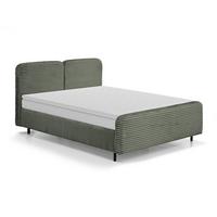 POLSTERBETT Lea mit Matratze und Topper, 140x200, Grün - Schwarz/Grün, Textil (140/200cm) - Beautysofa