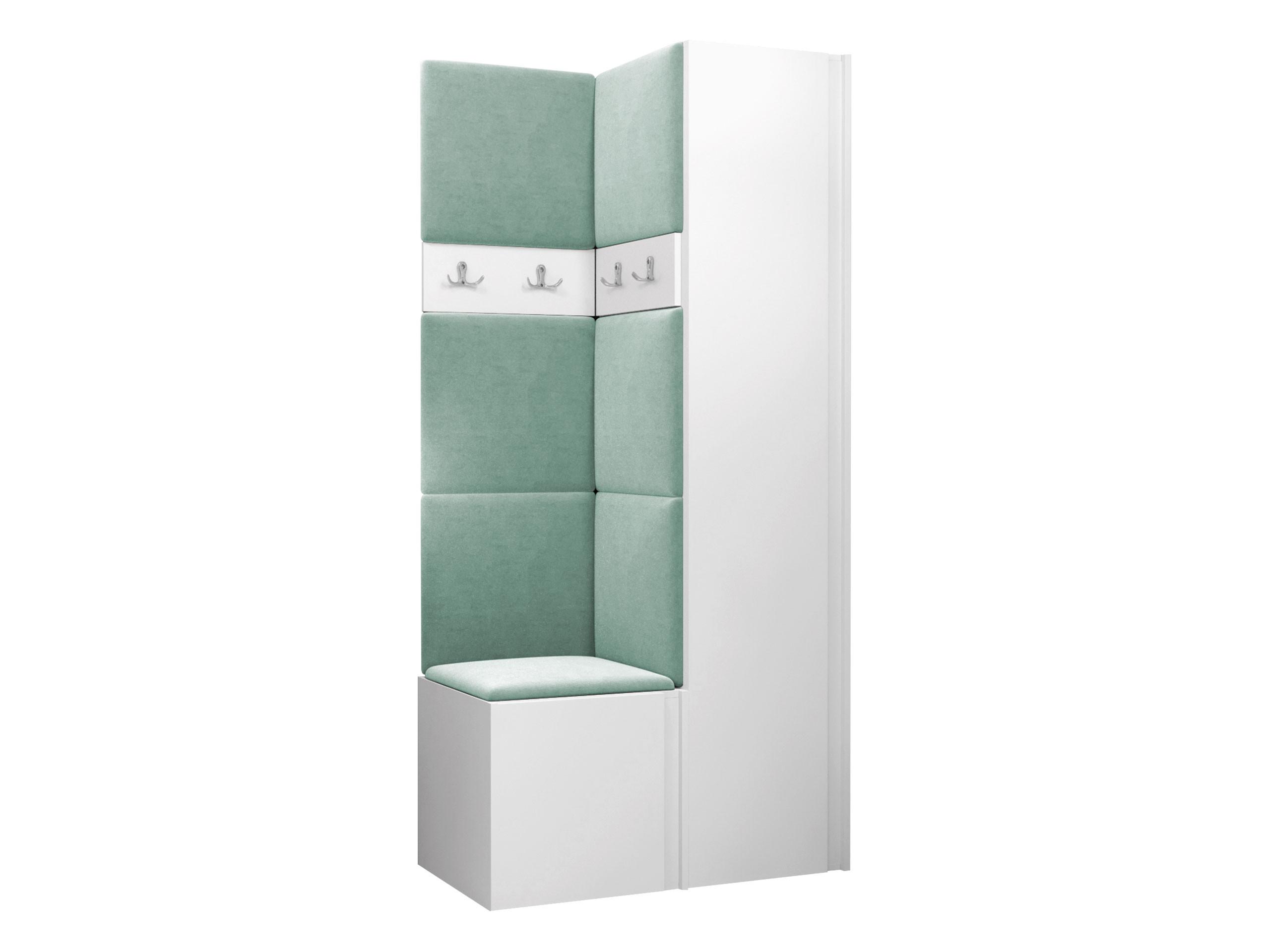 GARDEROBEN-SET Orion XXIV - Weiß/Mintgrün, Holzwerkstoff/Kunststoff (82/186/46cm) - MIRJAN24