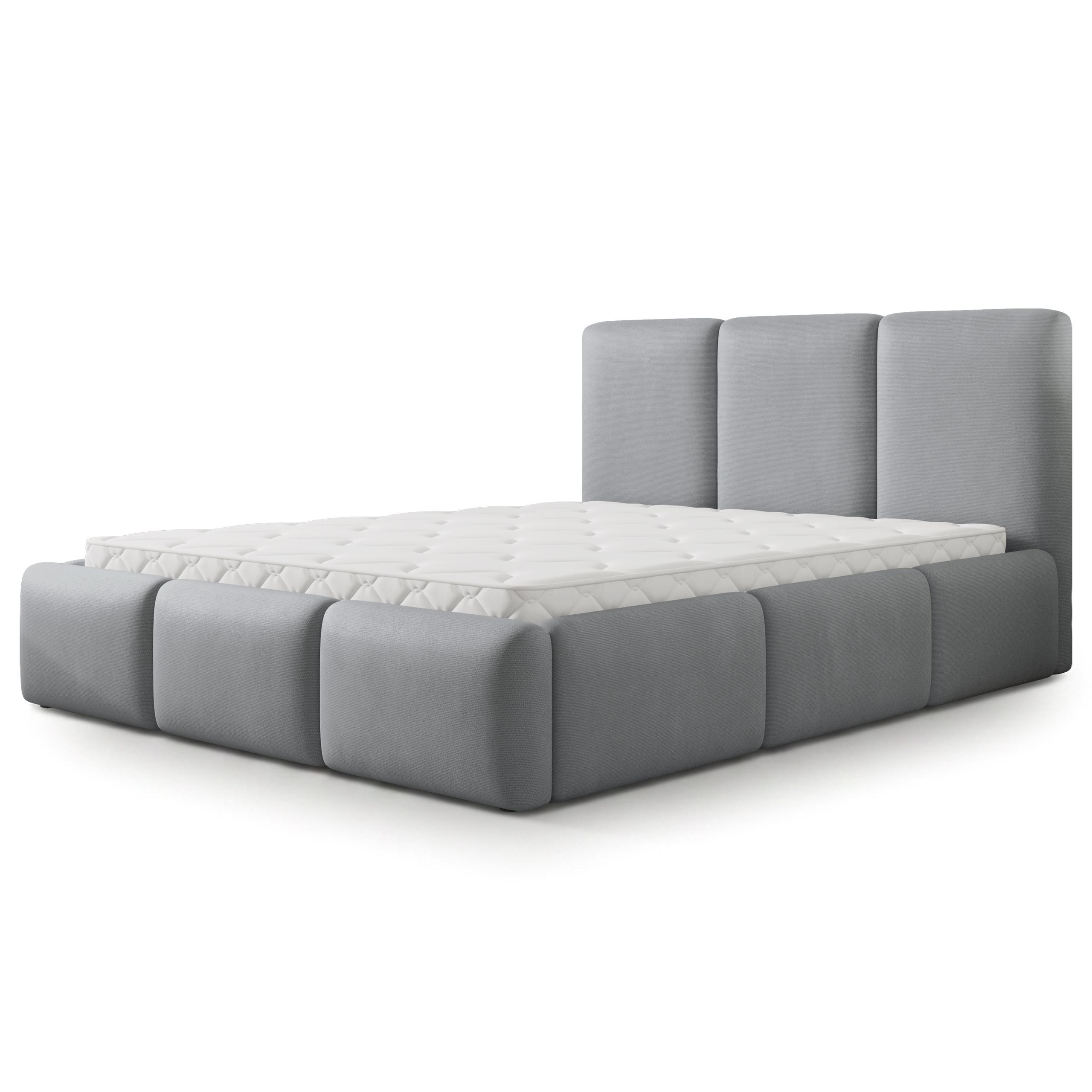 POLSTERBETT ARSIL 120x200 cm mit Bettkästen - Grau - Grau, Holz/Textil (120/200cm) - MASSENO