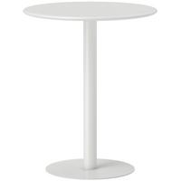 ESSTISCH, Runder Küchentisch für 2 Personen, Moderner Esszimmertisch, Weiß - Weiß, Metall (60/60/72cm) - HOMCOM
