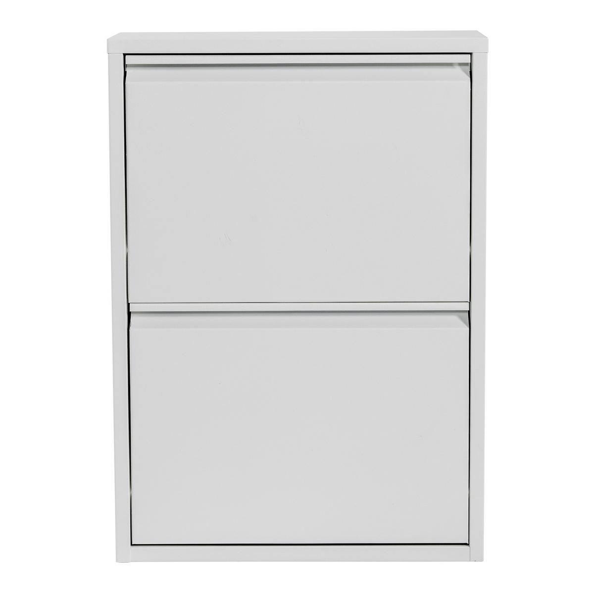 SCHUHKIPPER Sokndal - Weiß, Metall (50/71/15cm) - [en.casa]