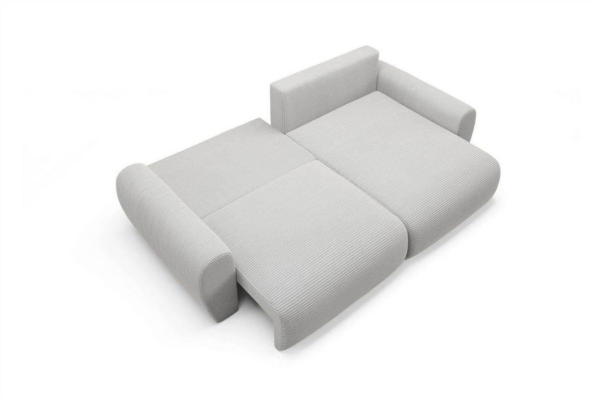 ECKSOFA Galan Mit Schlaffunktion - Hellgrau, Holzwerkstoff/Textil (153/253cm) - Fun Möbel
