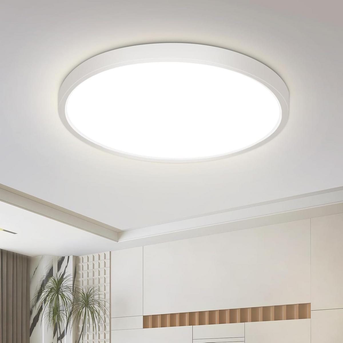 LED-DECKENLEUCHTE Dorian 18/18/2.4 cm - Weiß, Kunststoff (18/18/2.4cm) - ZMH