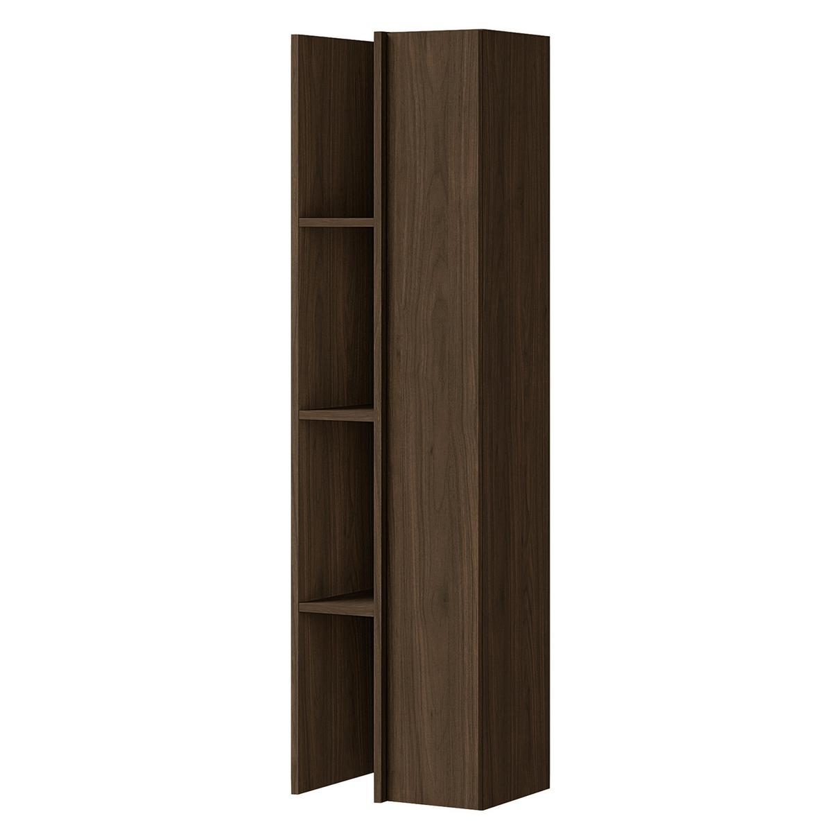 WOHNWAND Vero 2-teilig Wohnzimmer-Set mit TV-Lowboard und Hochschrank, Walnussfarben - Walnussfarben, Holzwerkstoff (230/185/35cm) - Beautysofa