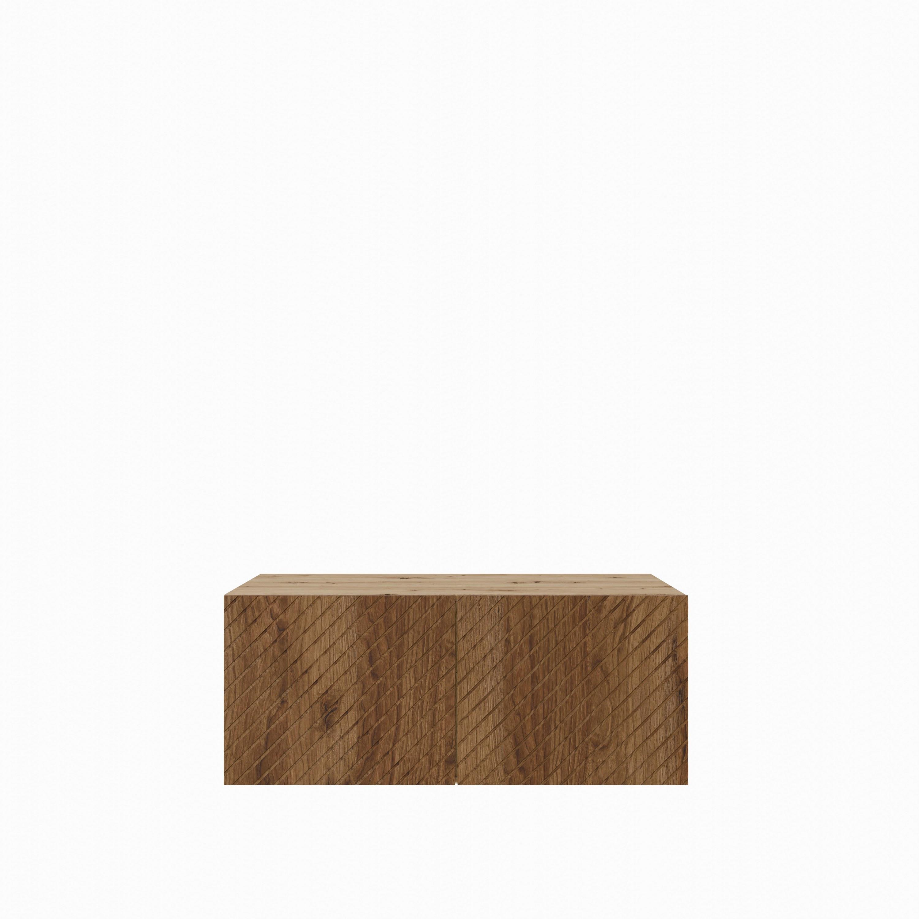 LOWBOARD CAVA 100/41/40 cm, Hängender TV-Schrank Eiche Artisan / Eichefarben - Eichefarben/Braun, Holzwerkstoff (100/41/40cm) - MASSENO