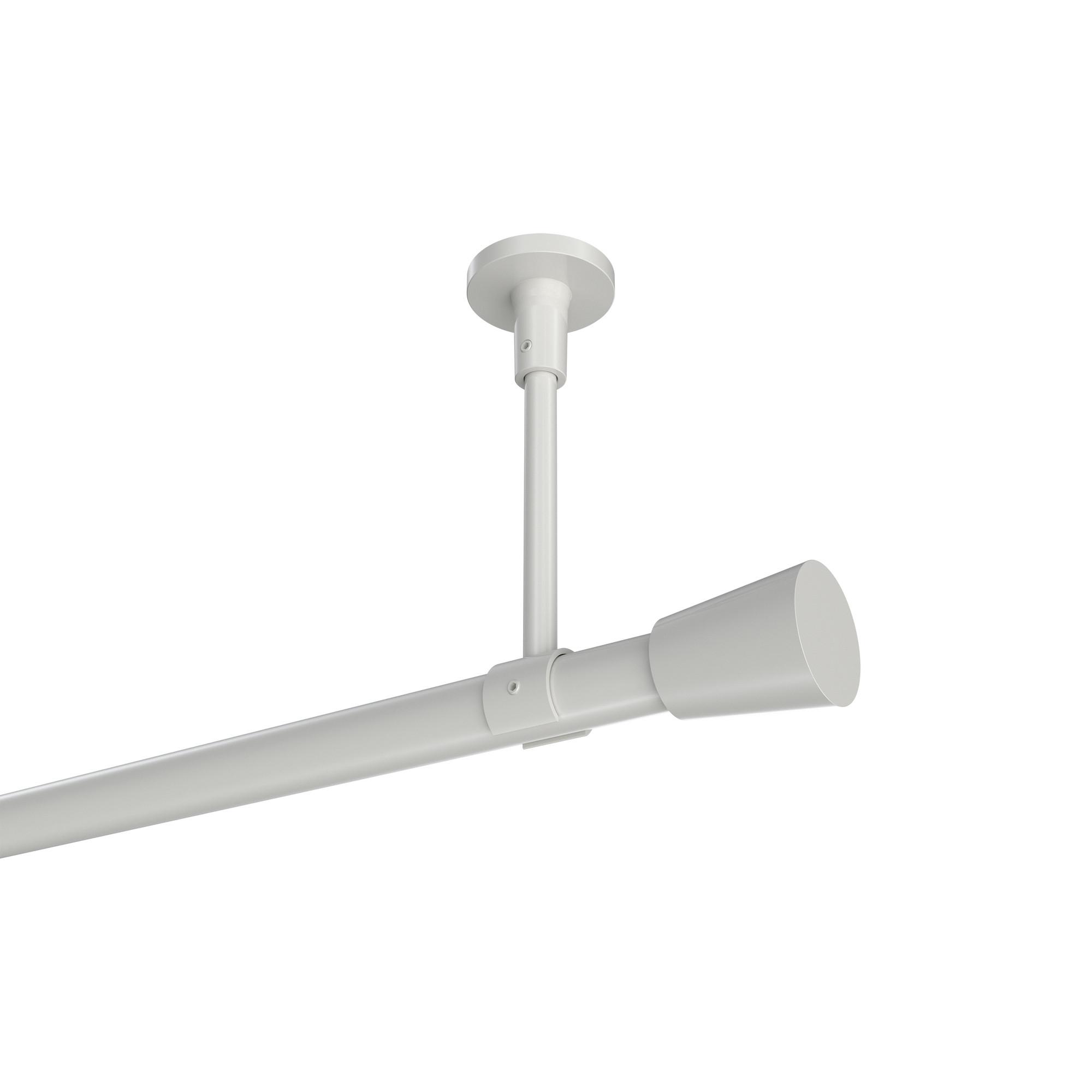 GARDINENSTANGE Sonette Sitra 480 cm (geteilt in 3 x 160 cm), 1-läufig, 20 mm Ø Weiß - Weiß, Metall (480cm) - INTERDECO