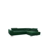 ECKSOFA Carmelo In Nova - Grün, Holzwerkstoff/Textil (275/202cm) - Fun Möbel