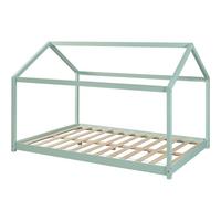 HAUSBETT Cerro - Mintgrün, Holz (120/200cm) - [en.casa]