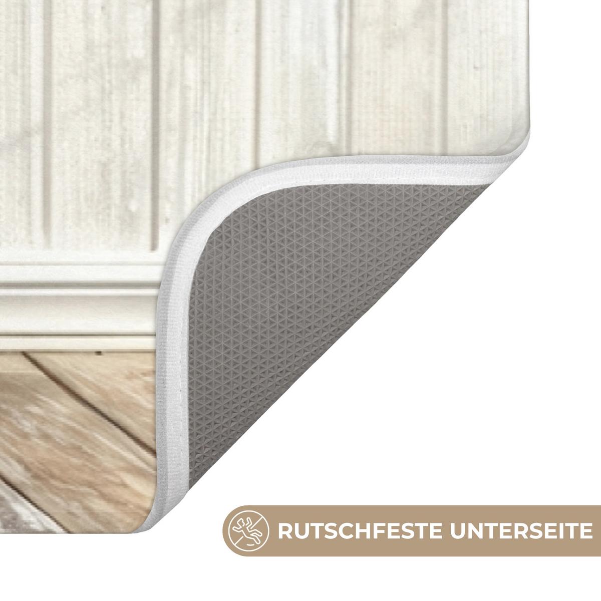 BADEMATTE Esel - Tiere - Badewanne - Schaumstoff 120x60 cm - Creme, Textil (120/60cm) - OnlyWow