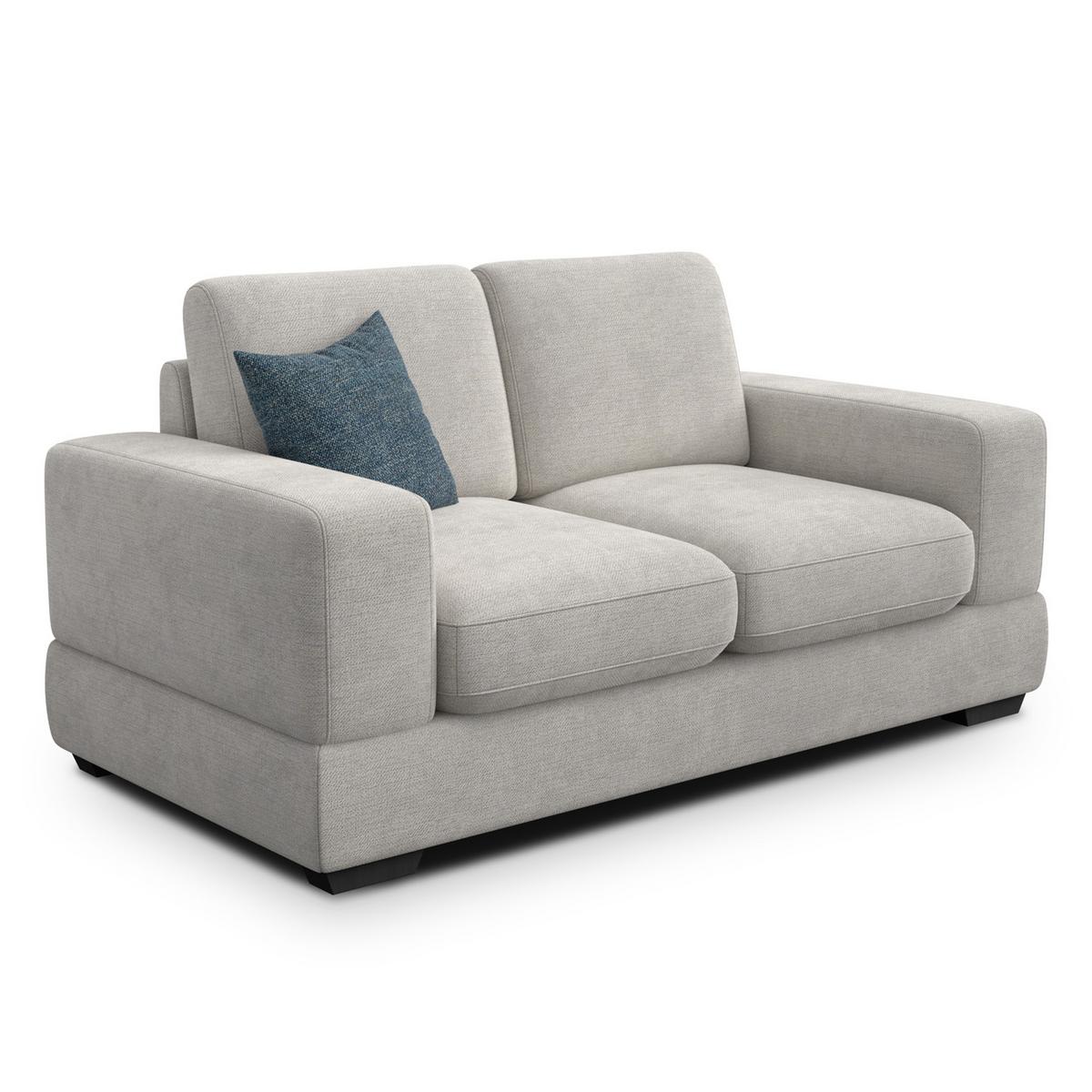 SOFA OTTO 2-Sitzer, creme - Creme/Schwarz, Holz/Textil (171/89/98cm) - Wozimo