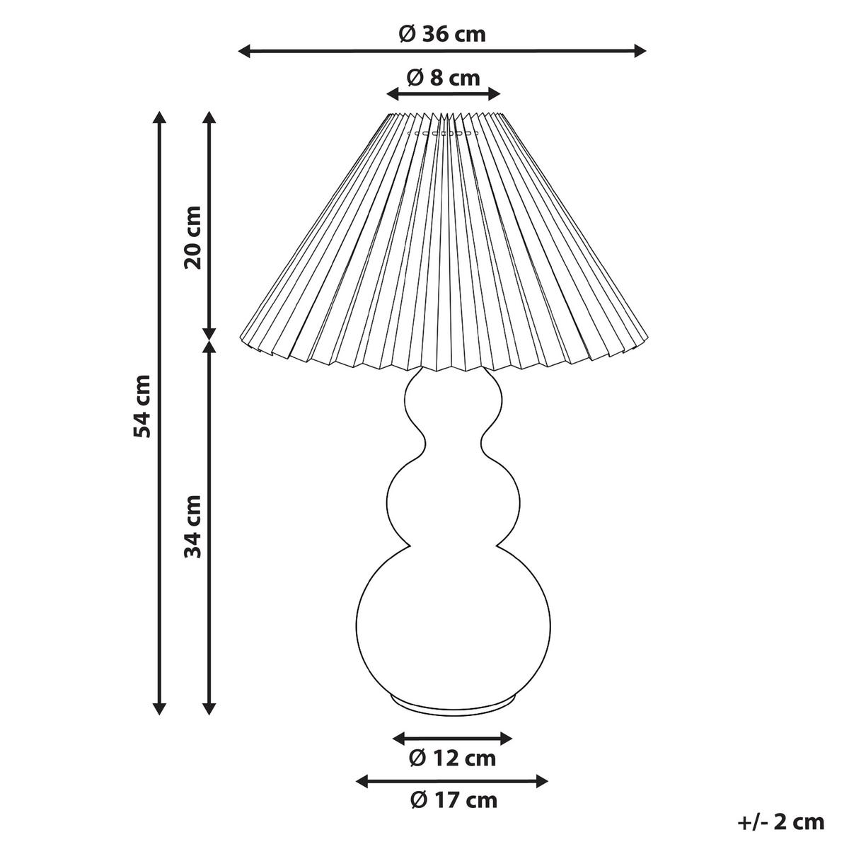 TISCHLAMPE Glas Rosa Sengwa - Pink, Glas (36/36/54cm) - Beliani