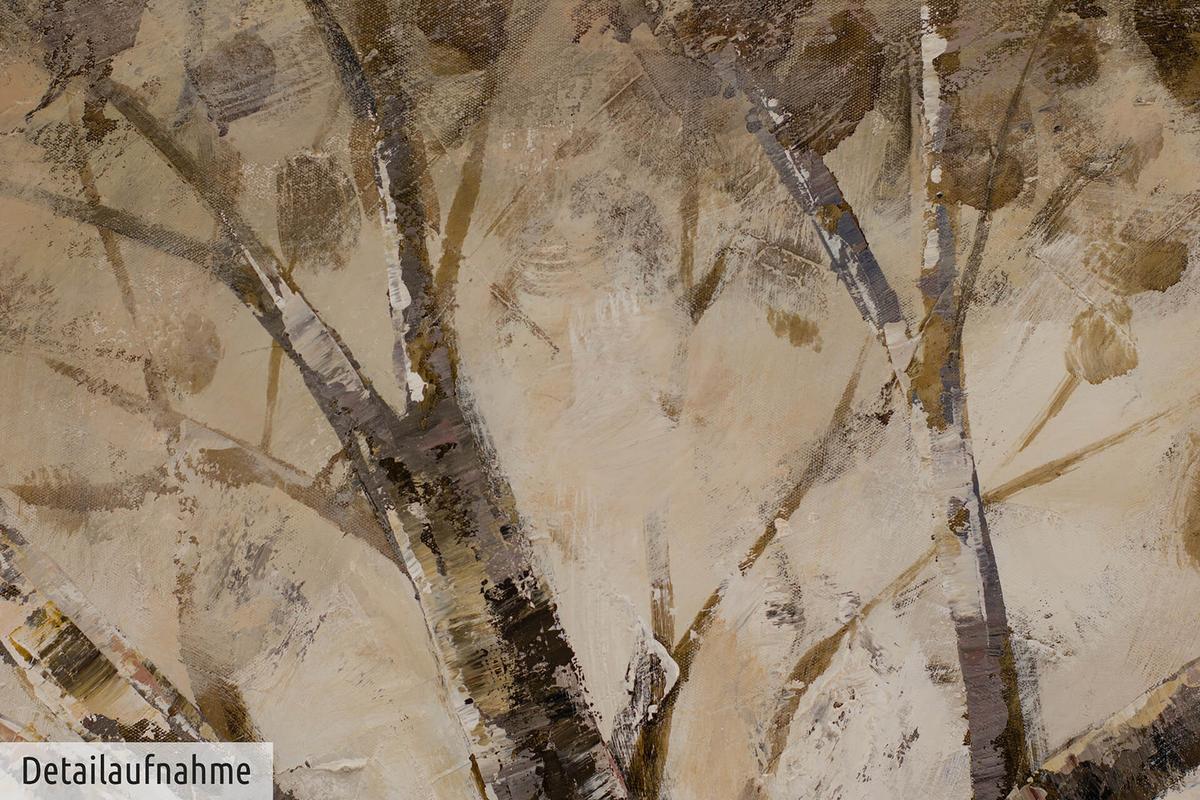 ACRYLBILD HANDGEMALT 120/60 cm - Weiß, Holz/Textil (120/60cm) - KUNSTLOFT