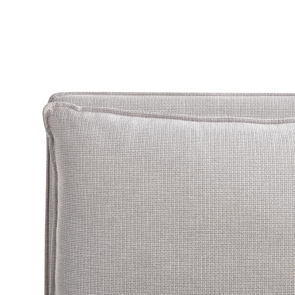 BETT mit Lattenrost 180/200 cm Hellgrau Bajonna - Hellgrau/Schwarz, Textil (180/200cm) - Beliani
