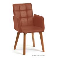 ARMLEHNSTUHL (4er-Set) Dareia 52x91x60 Eiche geölt/Cognac - Cognac/Eichefarben, Kunststoff (60/91/52cm) - 58aufmkessel