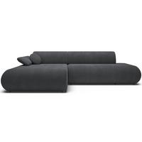 ECKSOFA Armone Graphit Chenille - Schwarz, Kunststoff/Textil (286/173.5cm) - Selsey