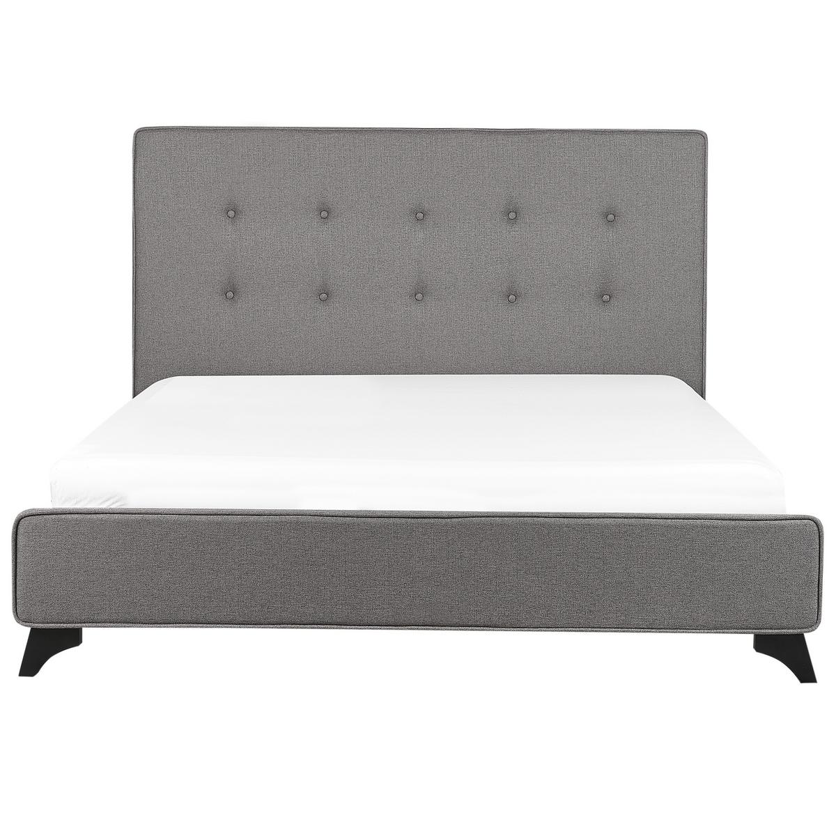 POLSTERBETT mit Lattenrost 140x200 cm Grau Ambassador - Grau, Textil (140/200cm) - Beliani
