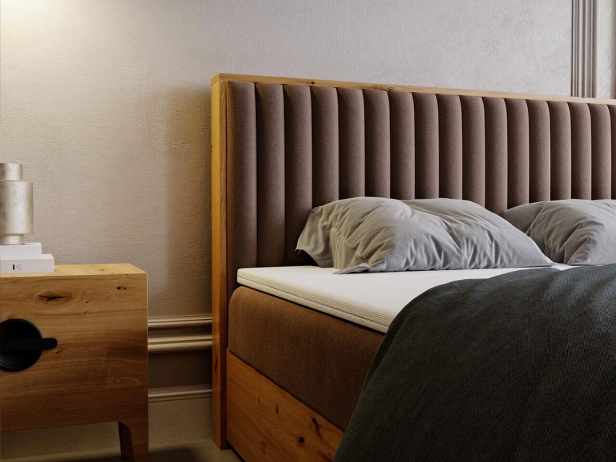 BOXBETT Forest 180x200 Braun - Braun, Holz/Textil (180/200cm) - Graingold