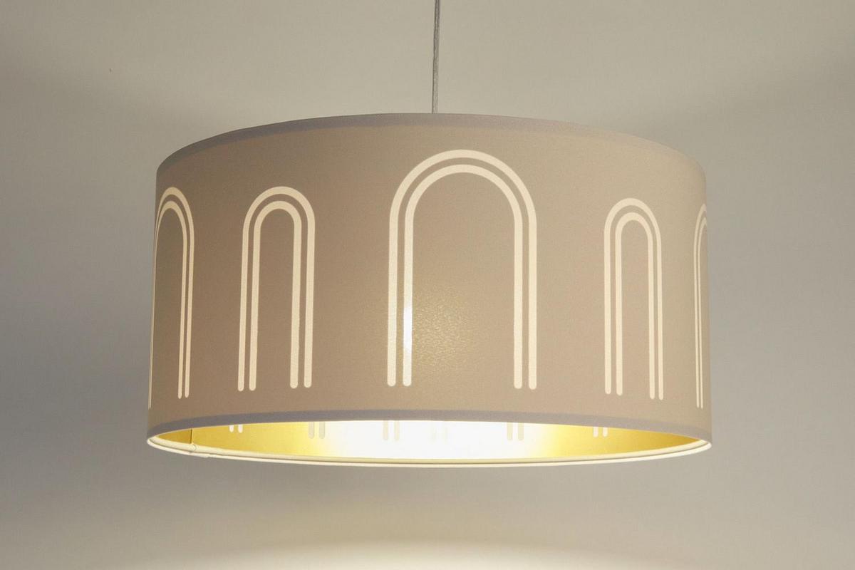 HÄNGELEUCHTE Gold 50/95 cm - Beige/Goldfarben, Kunststoff (25/0.6/95cm) - ONZENO
