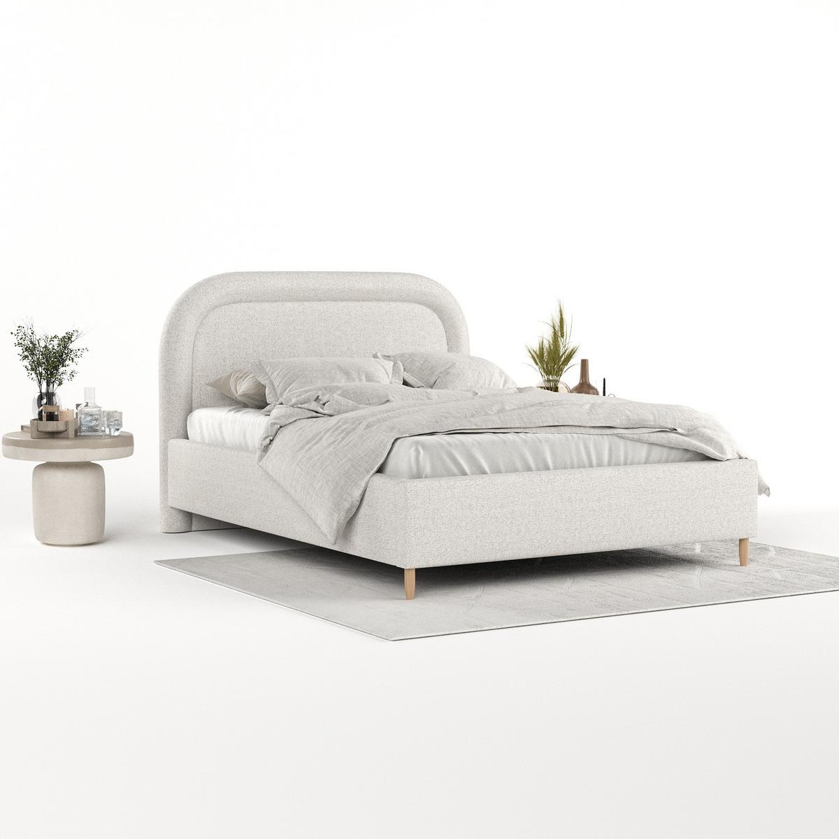 POLSTERBETT Zoya 160/200 cm Hellbeige im Riva Stoff - Beige/Naturfarben, Holz/Holzwerkstoff (160/200cm) - AltaBeds
