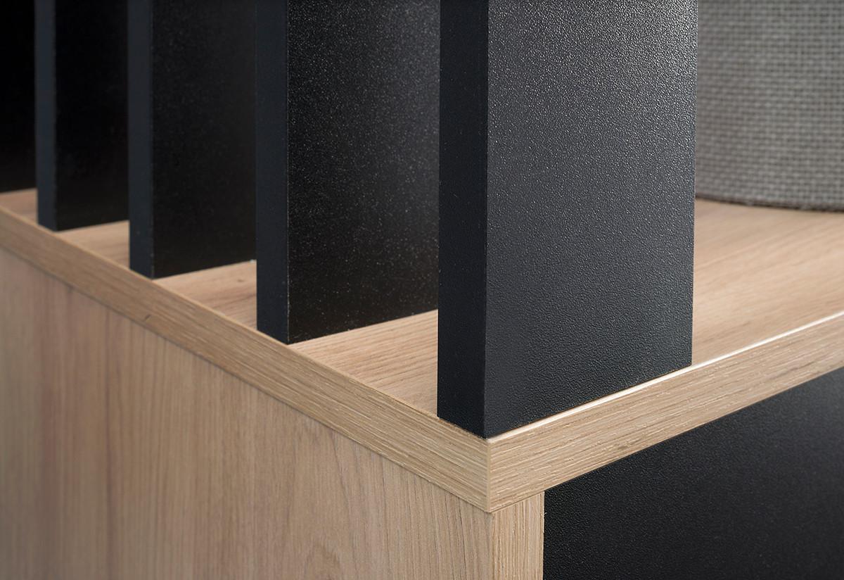 GARDEROBENSCHRANK Milanoir Eiche Artisan Schwarz 100/189,4/33 cm - Modern mit Spiegel - Hellbraun/Schwarz, Holzwerkstoff/Kunststoff (100/189.4/33cm) - AX Living