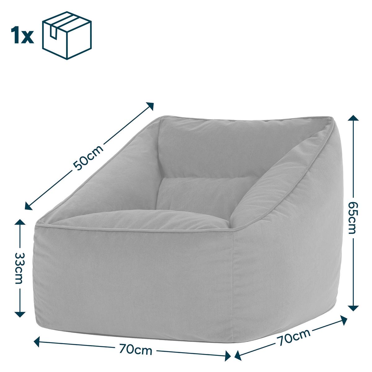 SITZSACK Sessel Natalia - Grün, Textil (70/65/70cm) - icon