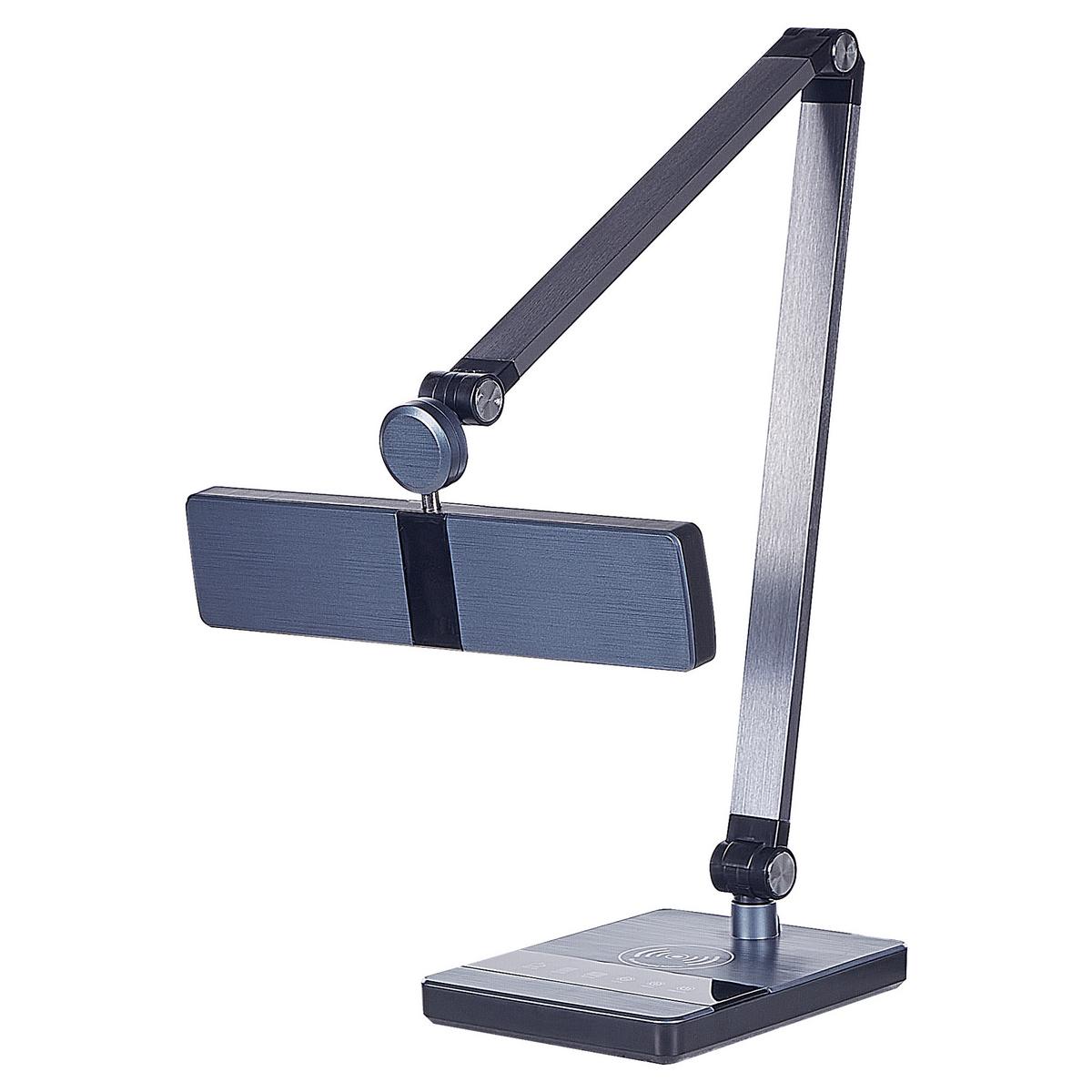 SCHREIBTISCHLAMPE Lacerta 19/28/73 cm - Schwarz, Metall (19/28/73cm) - Beliani